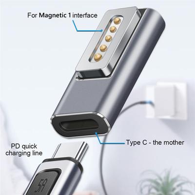 Type-C Female To Magnetic PD USB Adapter with Indicator Lamp for Macbook Air/Pro Comnputer Accessories