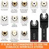 Set Bi-Metall Oszillierende Sägeblätter Cutter Universal Arc Edge Oszillierende Multitool-Klingen Extra-Lange Sägeblätter Für Holz Metall