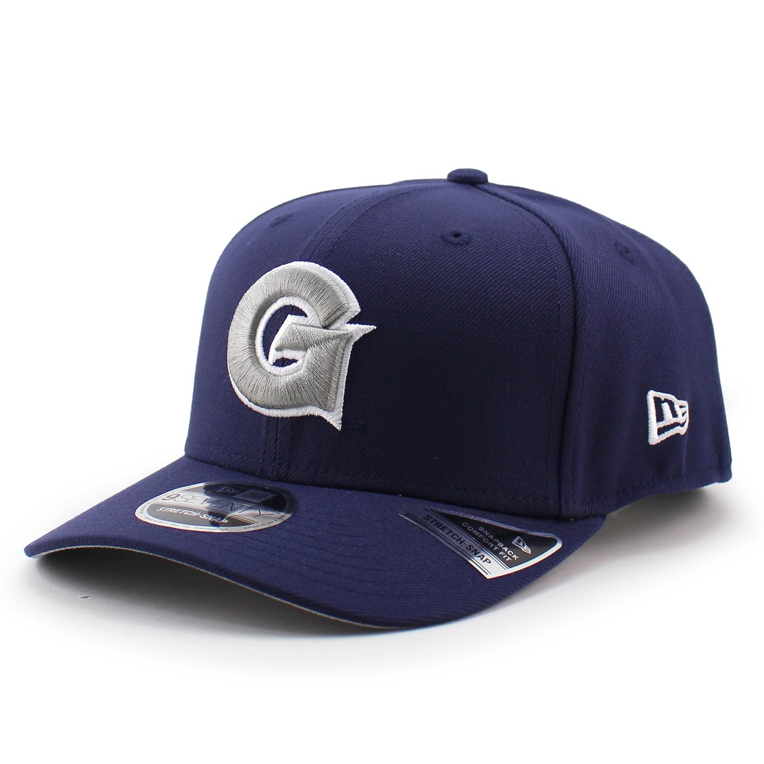 New Era 9SEVENTY Stretch Snapback Georgetown Hoyas NCAA STRETCH SNAPBACK Cap, CAP, Navy. [Used]