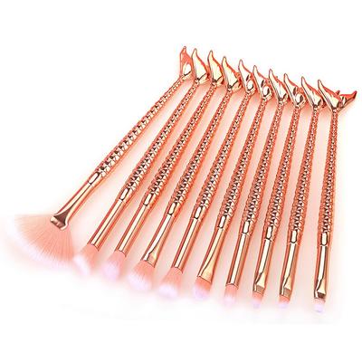 Pennello per il trucco multi-misura fondotinta sopracciglia eyeliner fard correttore cosmetico pennello fondotinta set 0, 10 pezzi