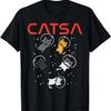 Catsa Katze Astronauten Lustiges Kätzchen Weltraum Frauen Mädchen Kinder Männer T-Shirt