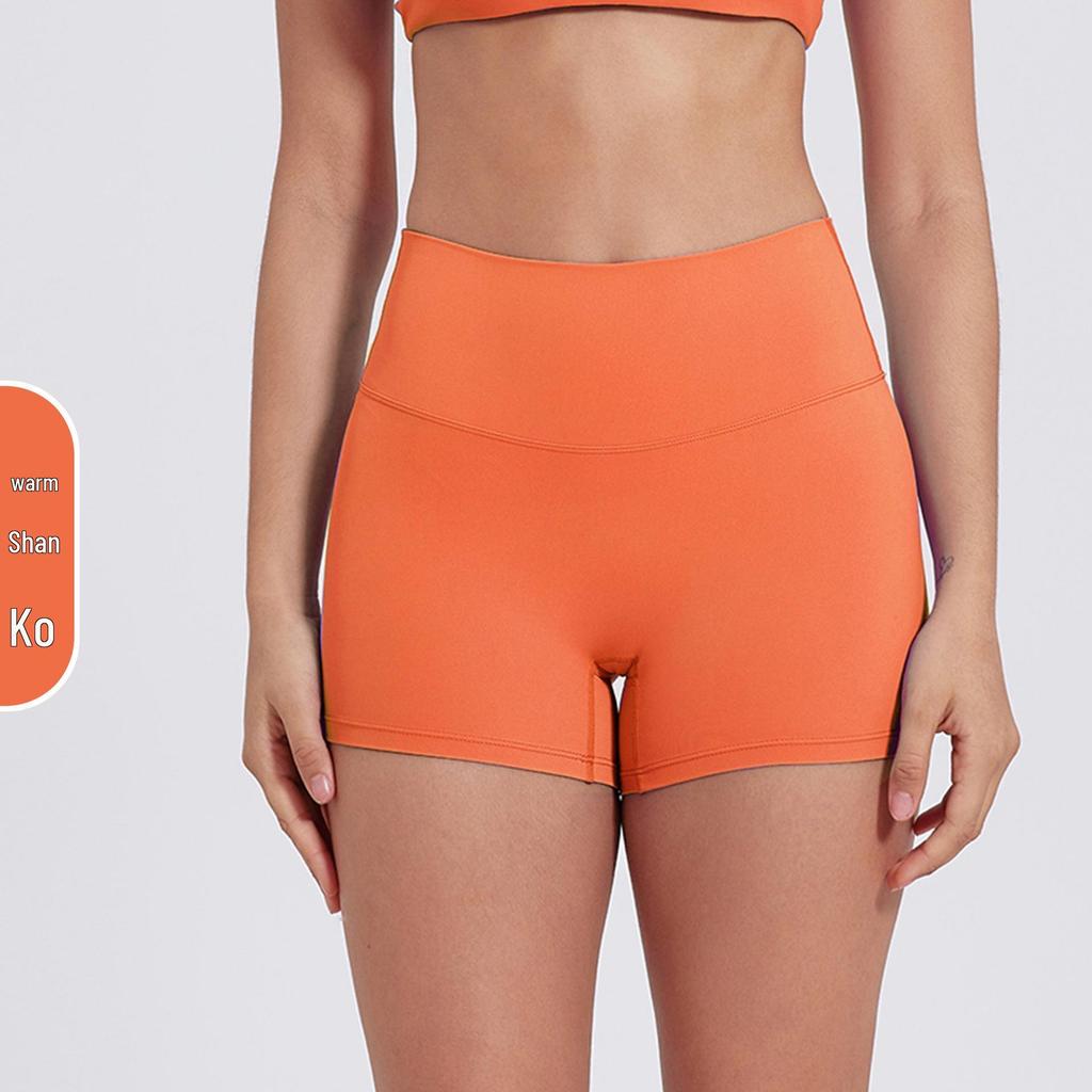 Shorts de Yoga Taille Haute Contrôle du Ventre pour Femmes - Push-up Pêche, Tissu Brossé, Longueur Trois-Quarts pour la Course à Pied et le Fitness