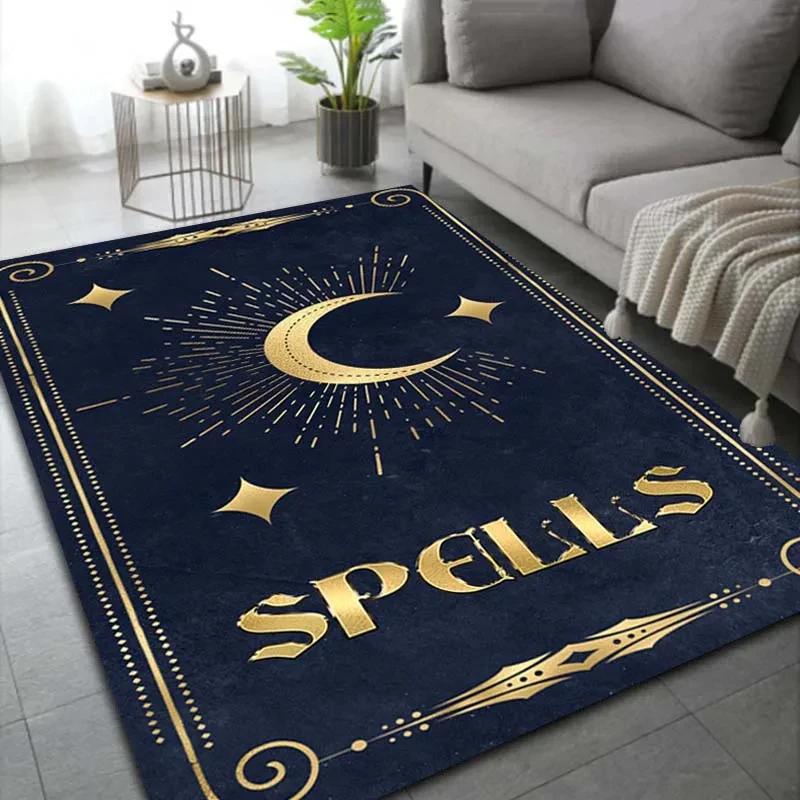 Tarot Witch Gothic Eyes Print Carpet for Living Room Home Decoration Sofa Table Large Area Rug Bedroom Bedside Floor Mat Gift