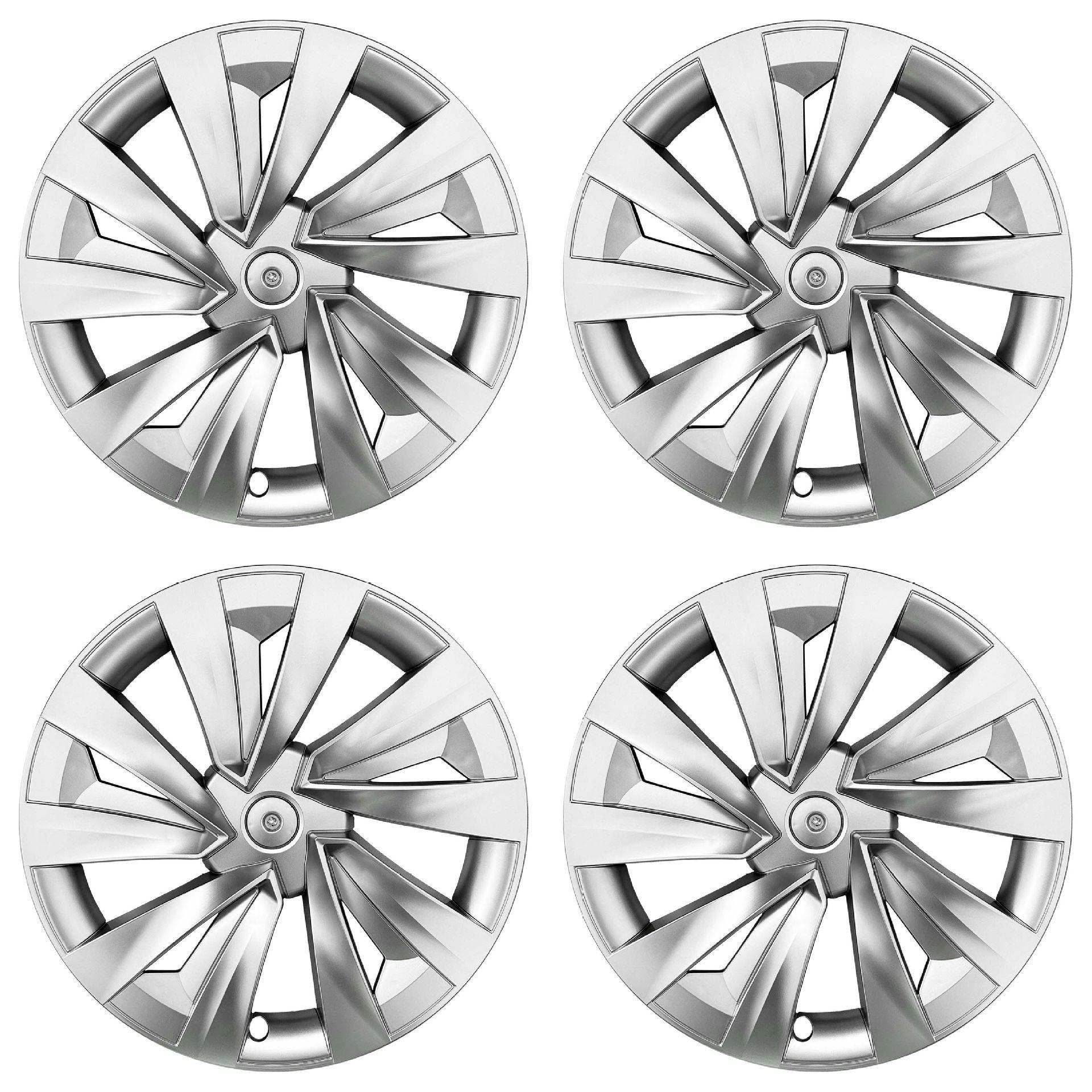 Silver 19-inch Wheel Cover for 2025-2026 Tesla Model Y Refreshed