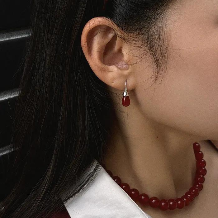 Carnelian earring