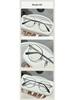 Jinghe Pure Titanium Optical Eyeglass Frame for Large Faces, Slimming Square-Round Design, Prescription & Astigmatism Compatible