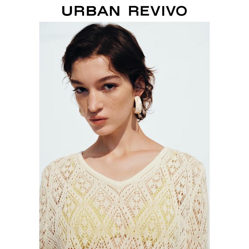 UR Women's Fall 2025 Relaxed Fit Openwork Knit Top