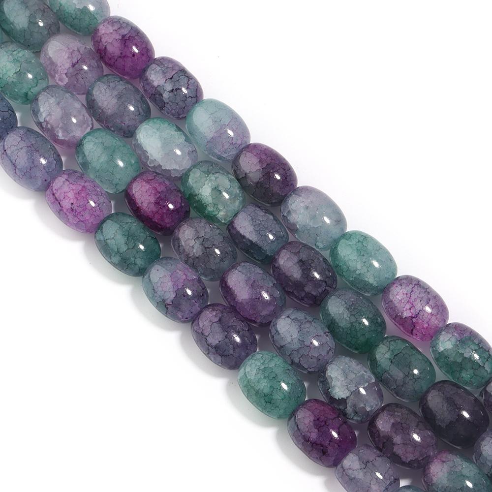 28pcs/lot 10x14mm Colorful Glass Beads Barrel Shape Loose Spacer Beads For Jewelry Making DIY Bracelet Necklace Accessories