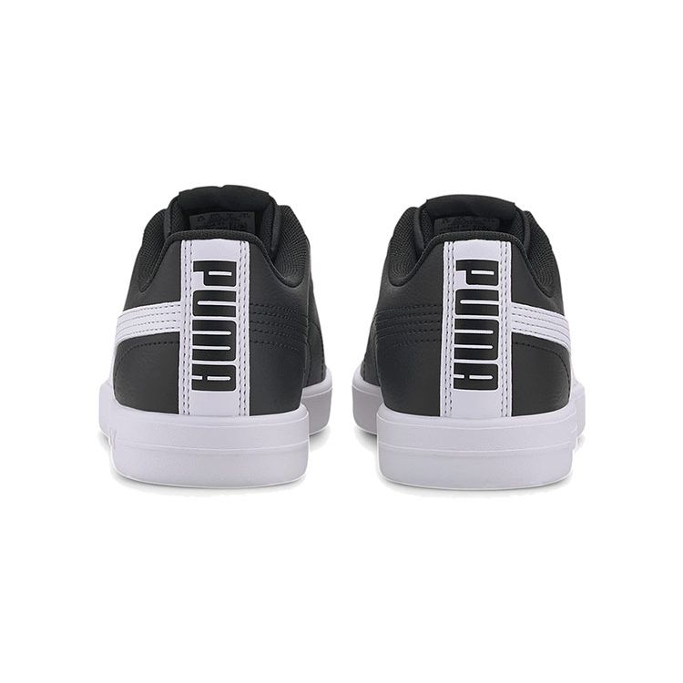 Puma Leather Low-Top Sneakers Women Sneakers Black White 373034-01