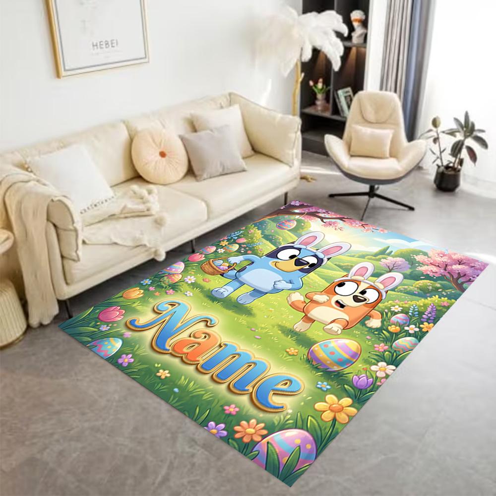 Easter Adventure Customized Name Carpet Suitable for Study room Balcony Game Room Hallway Anti-slip Rug Office home decor