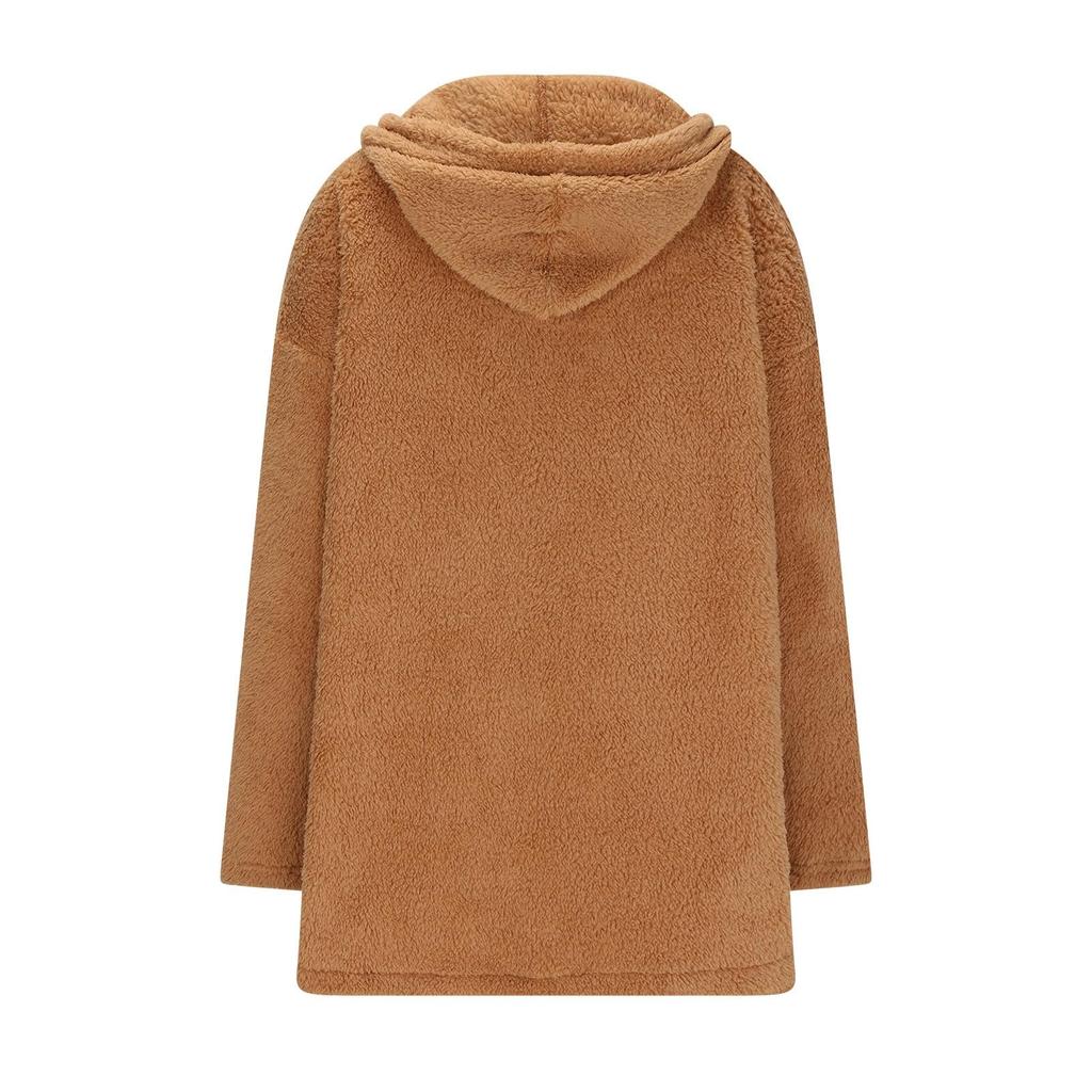 Damski pluszowy wygodny casualowy ciepły płaszcz