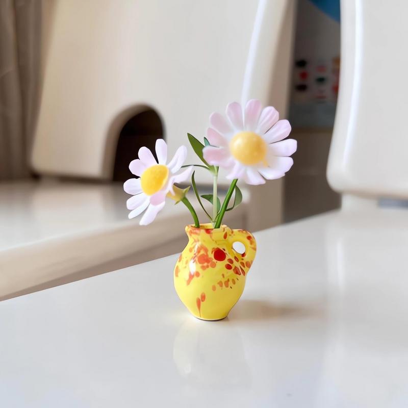 

8 Pieces Tiny Vase Fridge Magnets Cute Creative 3D Modern Decorative statue for Kitchen Offices Home Fun Decor CN