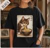 Ramen Cat Shirt, Comfort Colors T-Shirt, Cute Cat Lover Gift, Japanese Food Graphic Tee, Anime Style Noodle Lover Top