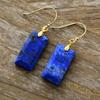 High-end lapis lazuli pendant earrings geometric elegant fashion jewelry