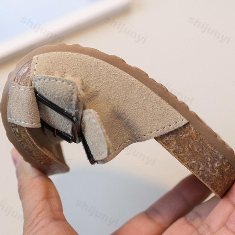 Children's Slippers Summer New Comfortable Non Slip Outdoor Fashion Boys Slippers Buckle Indoor Girls Kids Large Size 26-36