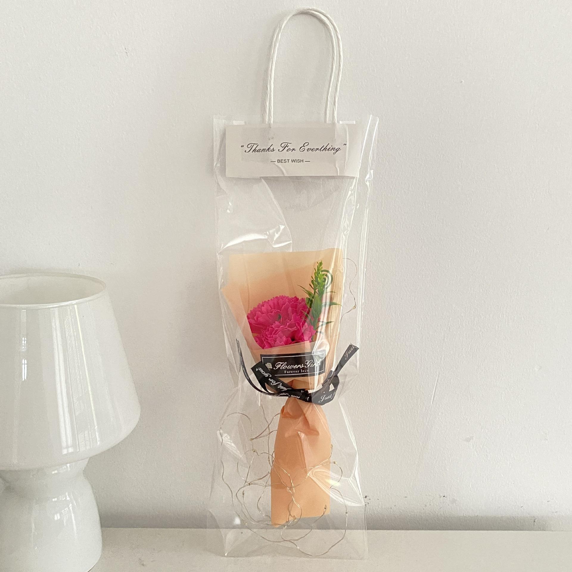 

Gift Packing Carnations Artificial Flowers Decoration Fake Flower Mother s Day рожевий червоний колір