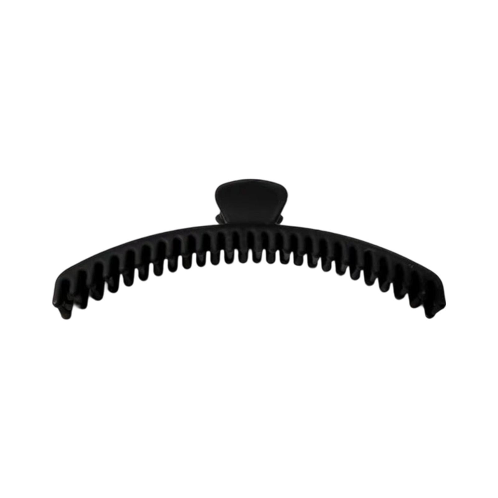 

Fine Tooth Textured Hair Claw Clip For Steady Styles Smooth Grip Matte Finish Lightweight Design Compact Hair Tool чёрный