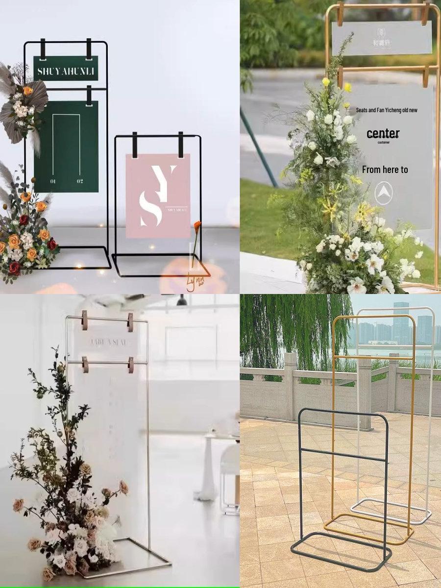 Iron Art Geometric Square Arch Frame for Wedding and Event Decoration Customizable