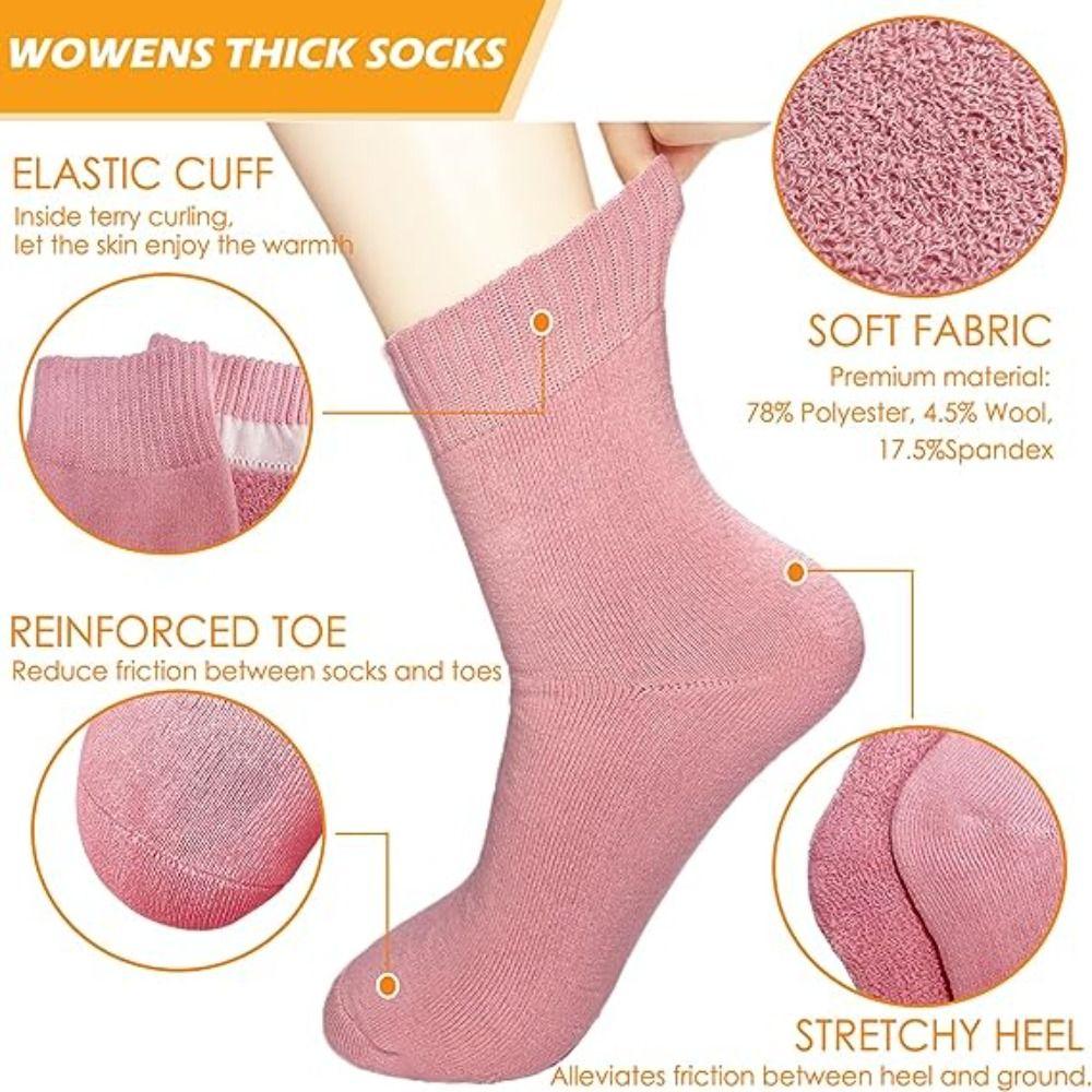 Breathable Thermal Socks Colorful Thicken Stockings Casual Boot Socks  Women