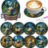8 Piece Set of Diamond Painted Dwarf with Holder DIY Diamond Craft Kit Creative Art Supplies Perfect Gifts for Beginners and Crafters