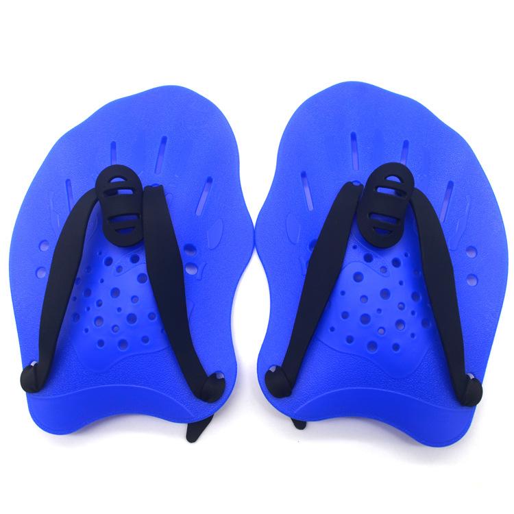 1 Pair Swim Paddles Hand With Adjustable Strap Multi-color Swimming Training Equipment For Women Men Children