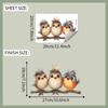 Whimsical Bird on Branch Toilet Stickers Playful and Waterproof Bathroom Decor Self-Adhesive Wall Art
