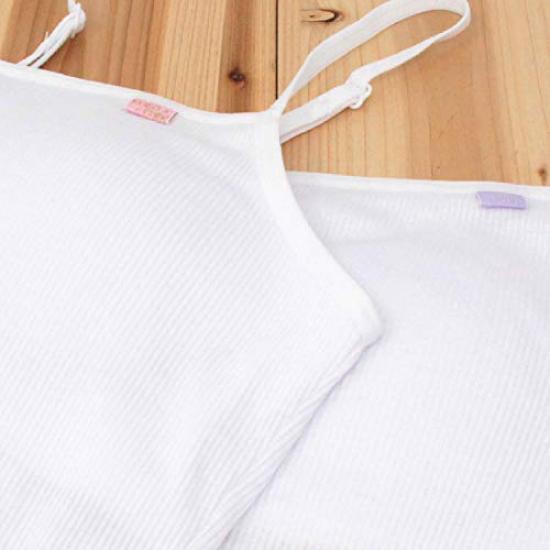 Garo Junior Bra Molded Size 150 To Japanese Size Cami, Cup, 2-Pack, Moisture-Wicking, Quick-Drying, White, Girls, (Equivalent 150)