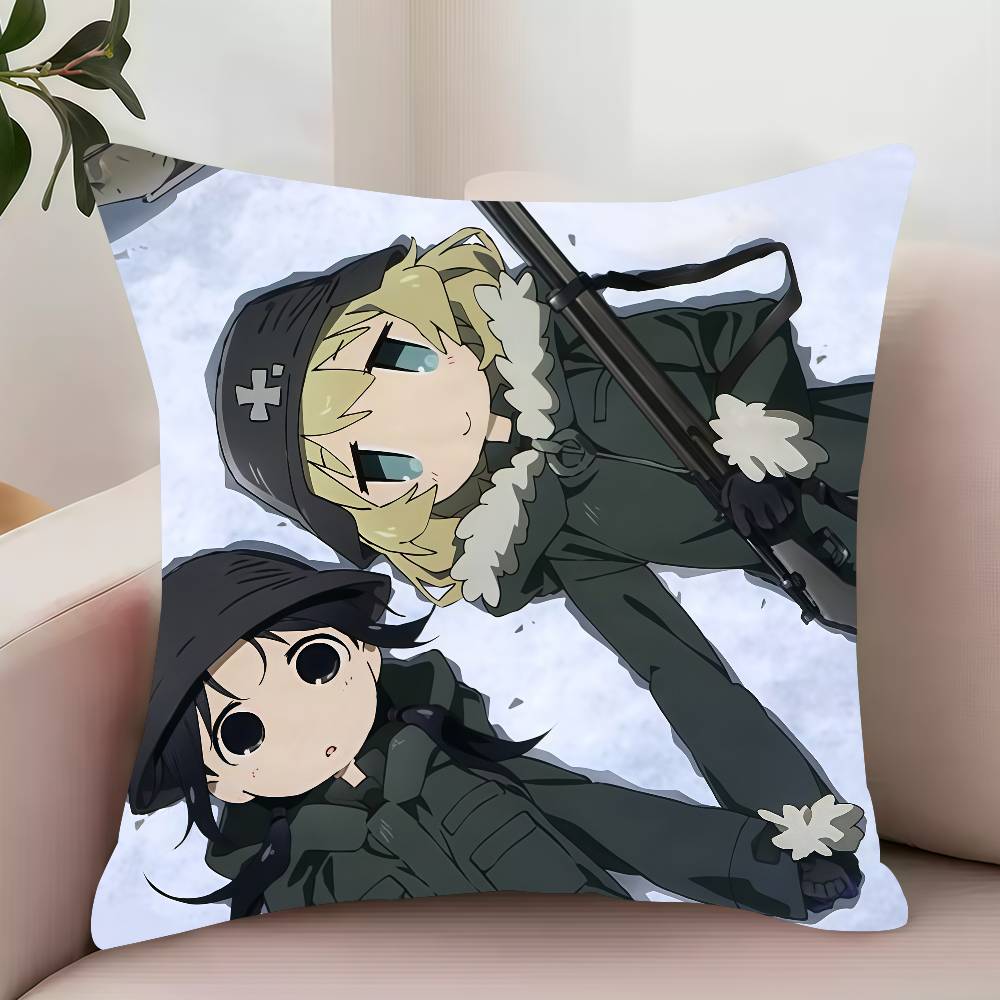 Bilibili Anime G-Girls Ostatnia Podróż Poszewka na Poduszkę Dekoracja Pokrowce Ochronne Wygodna miękka na Kanapę Salon Domowe Biuro