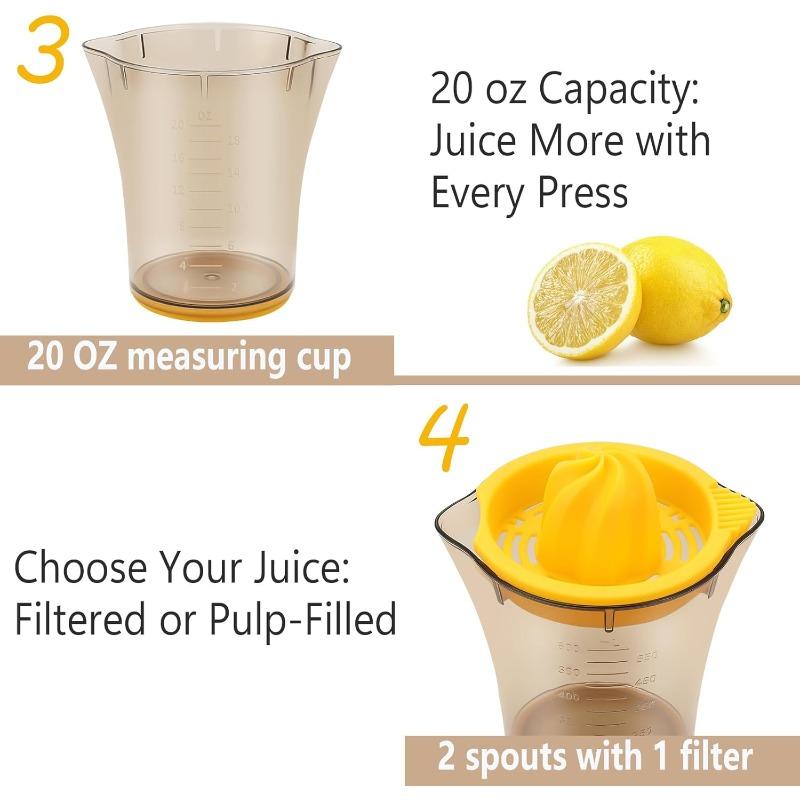 Citrus Lemon Orange Juicer Manual Hand Squeezer with Built-in Measuring Cup  hand juicer