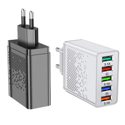 Gleichzeitiges 5-Geräte-Ladegerät Schnellladefunktion mit Quick Charge 3.0 Technologie Überhitzungsschutz Tragbarer Ladeblock Für Reisen