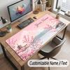 Floral Garden Theme Customized Mouse Pad Personalized Print Name Text Desk Mat For Home Office Table Decor