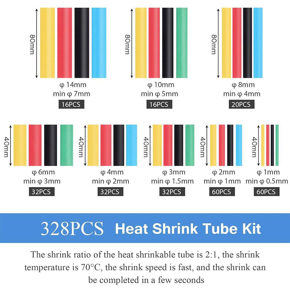 Automotive Wiring Kit 678PCS with PVC Crimp Terminals and 2:1 Heat Shrink Tubing for Secure and Electrical Connections