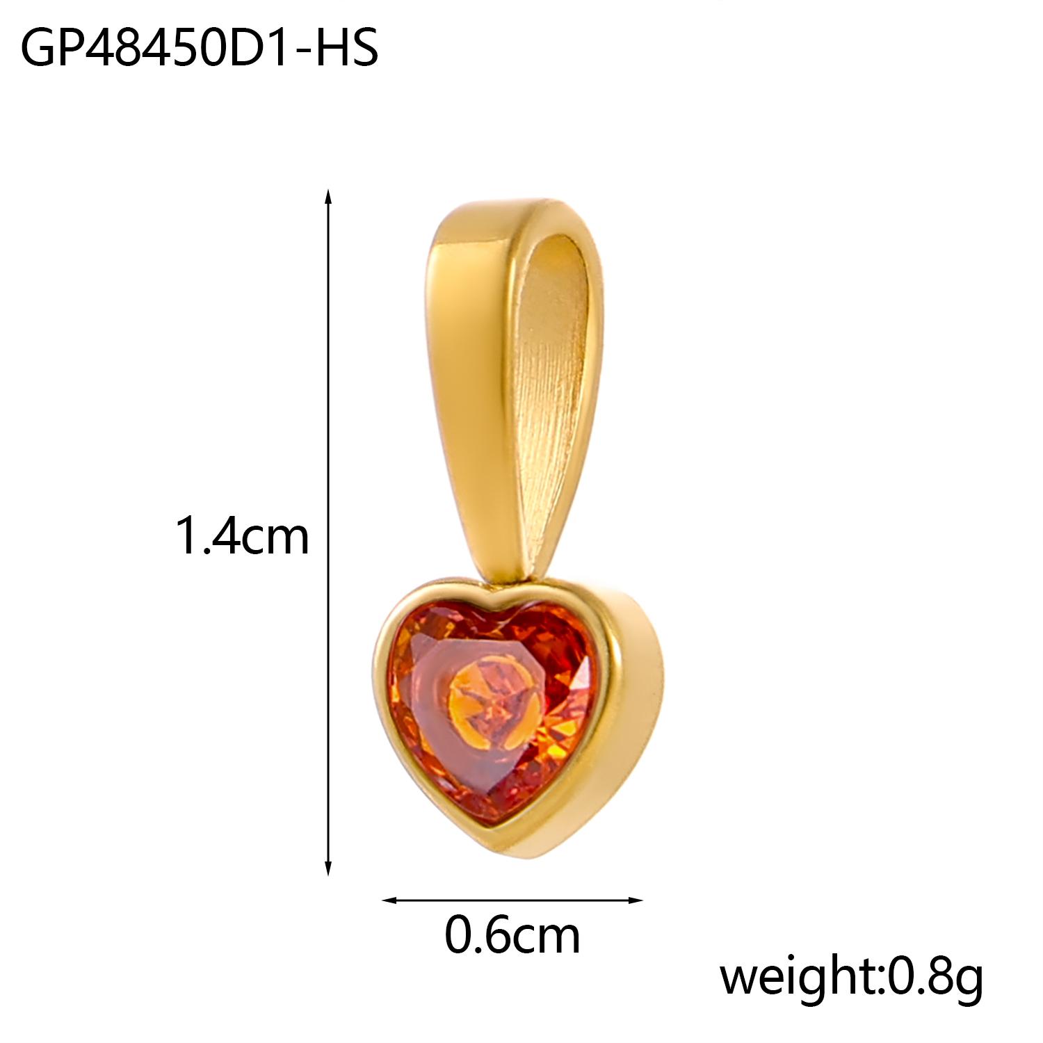 

CARLIDANA Valentine s Day Gift Jewelry Shining Zircon Heart Love Charms 18K Gold Plated Titanium Steel Pendant For DIY Jewelry