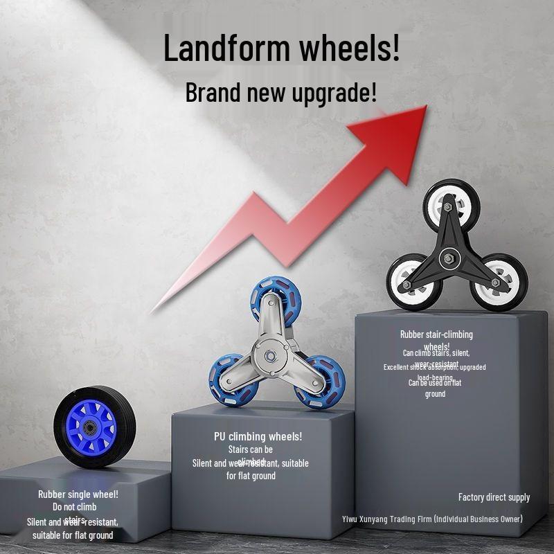 Kompakter Treppensteiger-Schwerlastwagen: Tragbarer Handwagen für einfachen Gepäcktransport