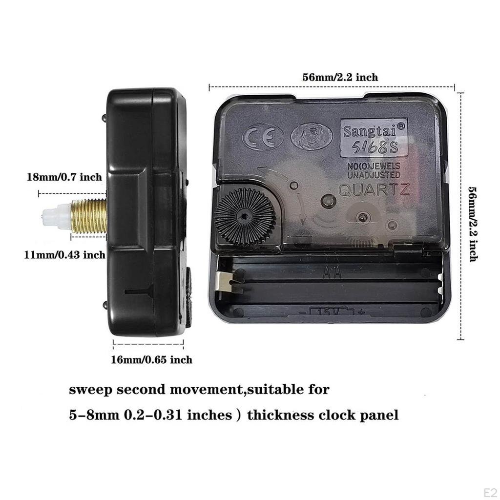 DIY Wll Clock Movement Mechnism Repir Prts Replcement , Silent