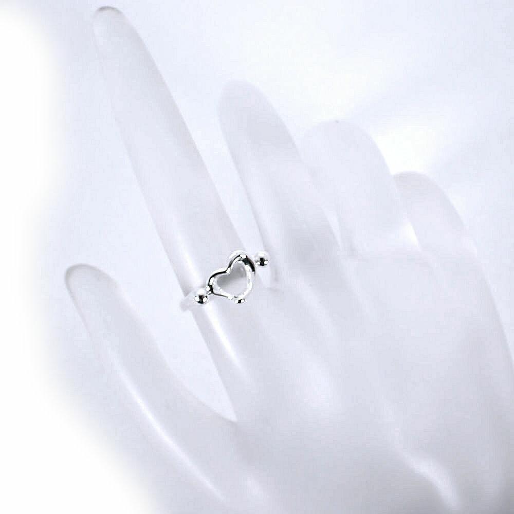 [Used] TIFFANY 925 Open Heart Ring / Size 9 / j7-9