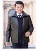 Men's 50+ Velvet-Lined Leather Jacket for Winter, Suitable for Middle-Aged & Elderly