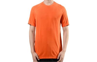 T Shirts Men's Orange Crew Neck Moderate Straight Fit BJ9591