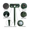 Solar Powered Waterproof Cat Repellent Fox Repellent Garden Ultrasonic Pet Deterrents Solar Animal Repeller Outdoor with Motion Sensor for Bird Dogs R