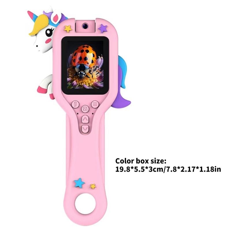 Handheld Kids Microscope Toy 500X 2 Display LED Light Educational Gift For Boys Girls Age 3 13