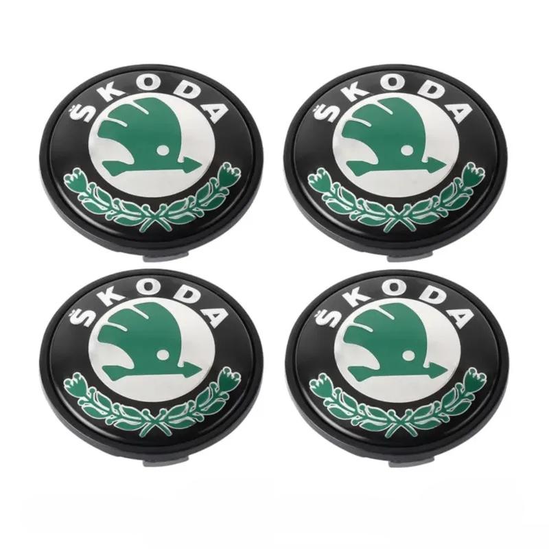 2025 Nowe 4 szt. 55/65 mm Emblemat Samochodowy Nakładki na Środkowe Dekielki Kół Dla Skoda Octavia Kodiaq Enyaq iV Kamiq Scala Superb Fabia Yeti Vi