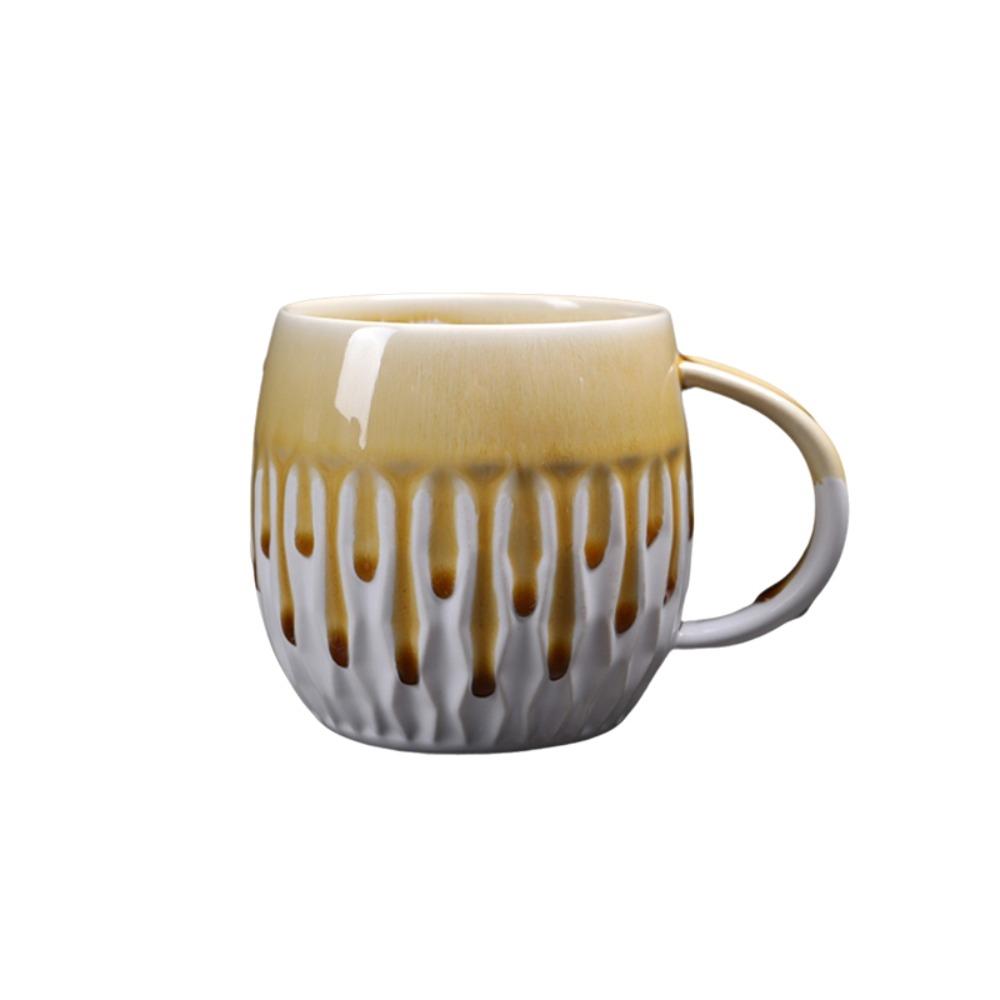

Kitchen Drinkware 600ml Kiln-Changing Coffee Mug Ceramics Microwave Safe Breakfast Cup Large Capacity Water Cup Office