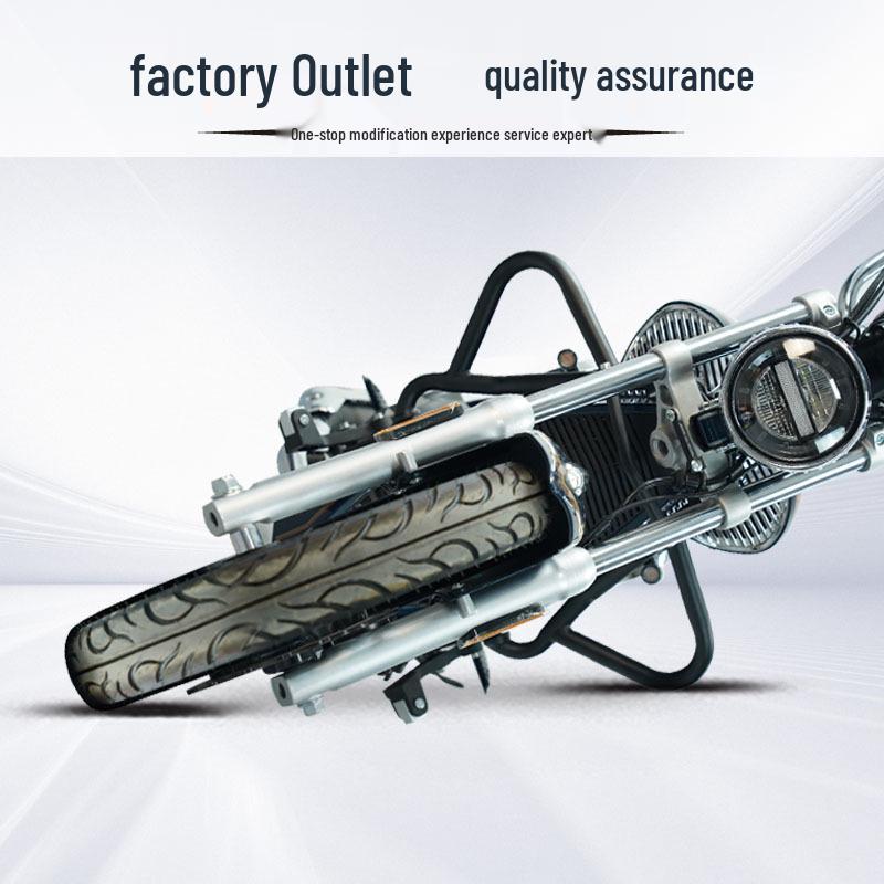 Zongshen Yomi YOMI ZS125-5A Modified Bumper Guard Bar with Folding Backrest, Rear Rack, and Side Bag/Box