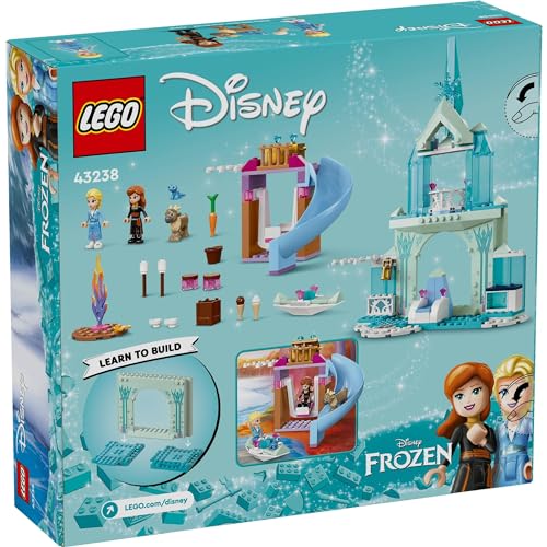 LEGO Disney Prinsessan Elsas Is slott Leksak - Födelsedagspresent, Byggklossar, Utbildande Leksak för Pojkar och Flickor, Åldrar 4, 5, 6, Frost, Disney Produkter