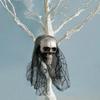 Terror Skull Hanging Ornaments Foam Skull Bride Clothes Bone Head Scene Layout Props Home Decorations Festival Party Supplies