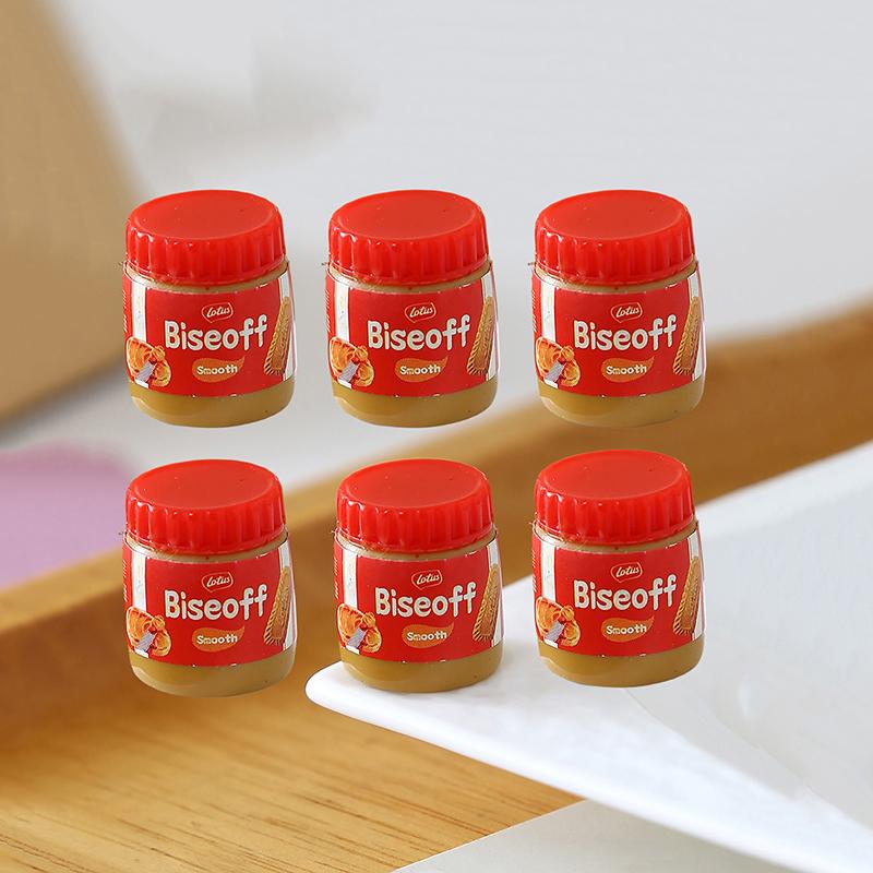 

6pcs Miniature Dollhouse Simulation Of Peanut Butter Model Decor Toy Doll Accessories Toy Model Home Decoration красный