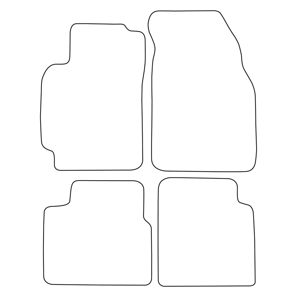 [BLM]HO029 Red - Set of Velour Floor Mats To Fit Honda HR-V I 3-door 1998-2005 - Red Trim