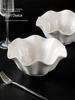 Irregular Ceramic Ramen and Salad Bowl Set - Pure White Tableware