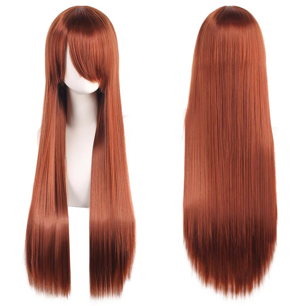 Mao Niang Stil 80cm Lange Gerade Cosplay Perücke, Unisex, Bunt und Vielseitig