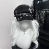 Cute Inns Hat Beret Y2k Hats for Women Men Hat Punk Subculture Painter Hat Versatile Metal Rivet Cross Hats